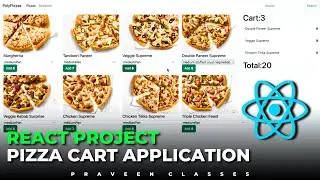 React Project Pizza Cart Application | Telugu