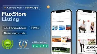 FluxStore Listing app - Dark Preview (Flutter E-Commerce App)