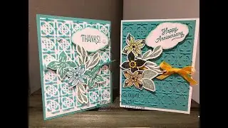 Something Old And Something New Many Mates & Pop Up Petals w/ embossing paste