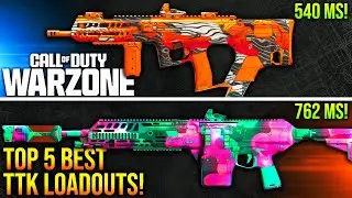 WARZONE: New TOP 5 BEST TTK META LOADOUTS After Update! (WARZONE Fastest TTK Weapons)