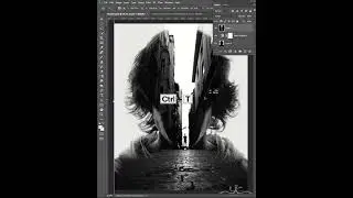 Double Exposure of Silhouette Alley and Man Face in Photoshop #photoshop #doubleexposure