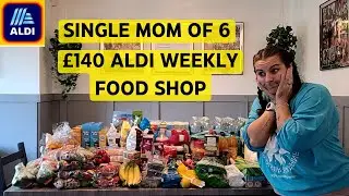 ALDI WEEKLY FOOD SHOP AS A SINGLE MOM OF 6 II £140 WEEKLY FOOD SHOP II SINGLE MOM SHOPPING
