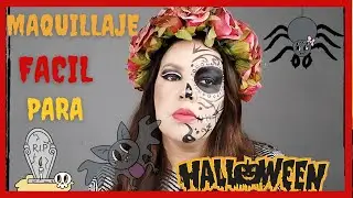 MAQUILLAJE DE CATRINA FACIL PARA  HALLOWEEN 2023