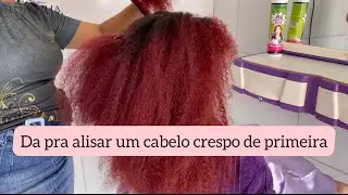 PROGRESSIVA SEM FORMOL EM UM CABELO CRESPO - DA PRA ALISAR DE PRIMEIRA ? LISO PERFEITO DE PRIMEIRA
