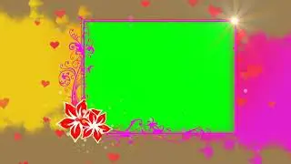 Green Screen : Photo Frame Animation with flower design