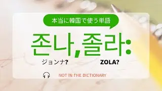 🔥[本当に韓国で使う単語] ジョンナ(존나, 졸라) JONNA🔥