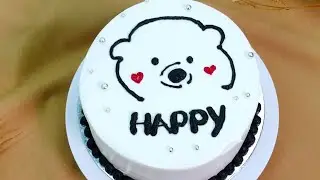 Rosy-Cheeked Brown Bear Cake Topper - Radiating Love and Happiness to All Who Gather Around
