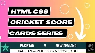 Cricket Score Cards Series in HTML CSS, Pak v NZ