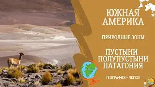 Южная Америка. Пустыни и Полупустыни. Патагония. Природные зоны. География - легко!