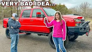 Let My Teenager Drive My Lifted Duramax After Getting Her Driver’s Permit! *NEVER AGAIN*