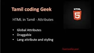 HTML in Tamil | Global Attributes | draggable | lang attributes