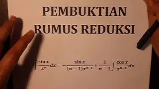 Rumus Reduksi (Reduction) Integral (sin x)/(x^n) dx