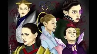 Трусова, Загитова, Медведева, Косторная, Щербакова, Липницкая на рисунках