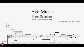 Franz Schubert - Ave Maria - Guitar Tutorial + TAB