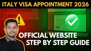 Italy Study Visa Appointment 2025 | Step by Step Guide to Book Appointment on Official Website 🇮🇹