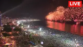 LIVE: Copacabana, Rio de Janeiro New Year 2025 Fireworks | Happy New Year