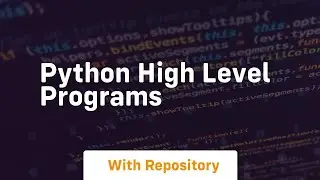 python high level programs