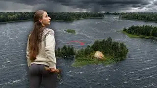 🌧️ 48 Hours Alone on a Wild Island in a Violent Storm | Kayak Camping & Fishing with My Dog | ASMR