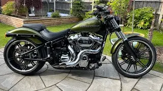 Harley Davidson Breakout 114 stage two S&S 475 cam Blow performance exhaust cold start