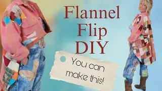 DIY Upcycled Tuxedo Jacket Made From Flannel Shirt & Old Quilt