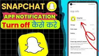 Snapchat Notification Off Kaise Kare | How to TURN OFF Snapchat Notification | Snapchat Notification