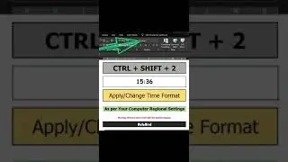 Excel Shortcut - 👉 CTRL + SHIFT + 2 👈 