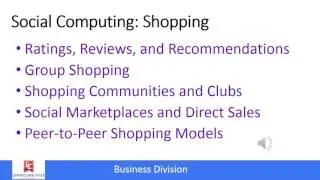 Management Information Systems: Social computing and E-business