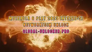 MOTOROLA G PLAY 2023 (XT2271-5) NETWORK/SIM UNLOCK DONE BY GLOBAL UNLOCKER PRO