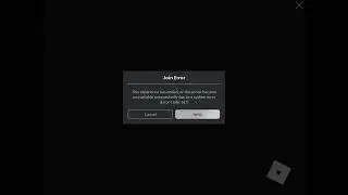 Rare Roblox join error