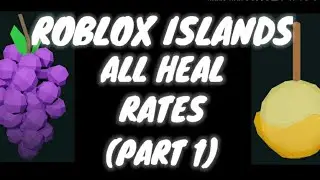 ALL HEAL RATES OF EVERY TYPE OF FOOD IN ROBLOX ISLANDS! (PART 1)