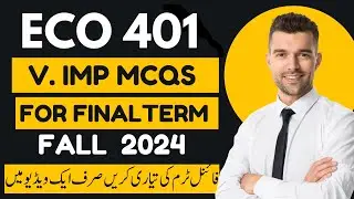 Eco401 Final Term Preparation 2024 || Eco401 updated Imp Mcqs For Finals 2024 By Vu Learning Zone