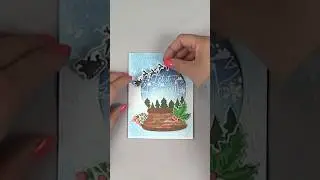 Christmas card using our Round Snow Globe dies - complete video can be found on our channel