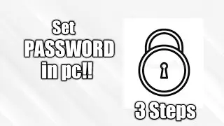 How to set PASSWORD in PC and LAPTOP | TECHNO YASH