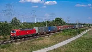 Betrieb auf der Ostbahn in Götzendorf (4K)