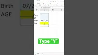 🎂Calculate age in 18 SECONDS! #excel #analytics #exceltutorial #exceltips #shorts