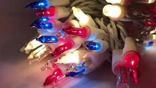 Sparkler Lights-Red, White, Blue & Frost W/Shimmer