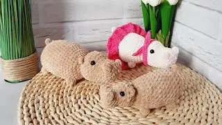 Crocheted plush hippopotamus (part 1)