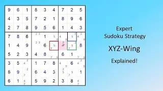 Expert Sudoku Strategy XYZ-Wing Explained