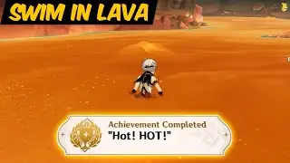 Swim in Lava To get Hot! HOT! Hidden Achievement | Genshin Impact 5.0 Natlan