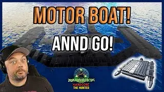 MOTORBOAT BUILD?!? - ARK: The Hunted Hardcore No Flyers - E45