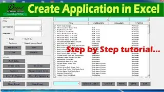 How to create Application in Excel VBA Userform in Hindi
