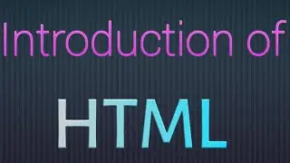 INTRODUCTION TO HTML