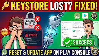 🔑 Forgot Keystore Password? Fix Android Studio Error & Update App on Play Console (100% Fix)