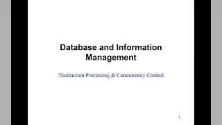 Transaction Processing part 1