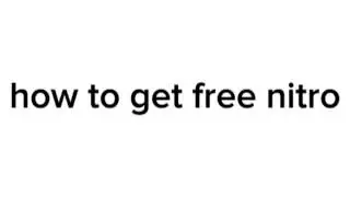free nitro and how to do it