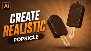 Chocolate Popsicle 3D Illustration in Adobe Illustrator using 3D Effects