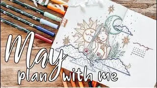 Celestial bullet journal setup // May 2021 plan with me