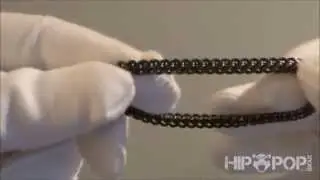 [Hip Pop Bijoux HD]Chaine Hip Hop en plaqué noir