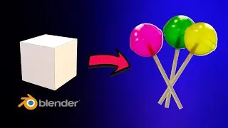3D Modeling and Texturing Lollipop (Timelapse Blender)