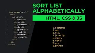 Sort HTML list Alphabetically using Javascript | HTML List Sorting | csPoint web designing tutorials